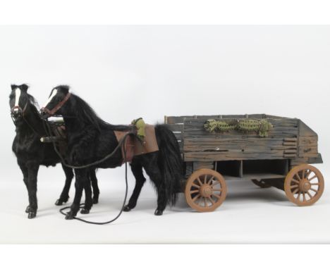 Unbranded Maker - A custom built WW2 Horse-drawn German Field Wagon. The 1:6 scale wood, plastic and balsa vehicle complete w