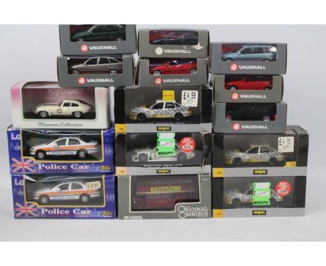 Corgi - Onxy - Schuco - Kyosho. A selection of Fifteen boxed diecast model cars appearing in Excellent condition, some sun bl