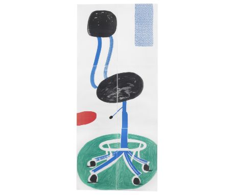 David Hockney (born 1937)Office Chair (MCA Tokyo 320) Home made print in colours executed on an office copy machine, 1988, on
