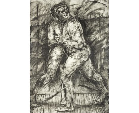 William Kentridge (born 1955)Middle-age Love (Krut pp. 134-135) Offset lithograph, 2002, on Korean Kozo wove paper, signed an