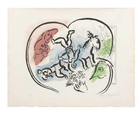 Marc Chagall (1887-1985)Le Coeur du cirque (Mourlot 474)  Lithograph in colours, 1967, on Arches wove paper, signed and numbe