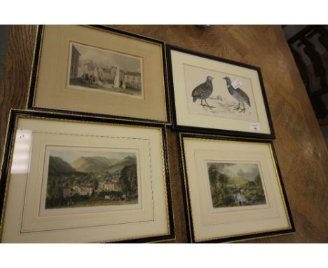 3 local scene prints and partridge print