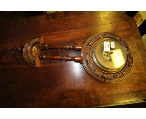 Victorian walnut barometer
