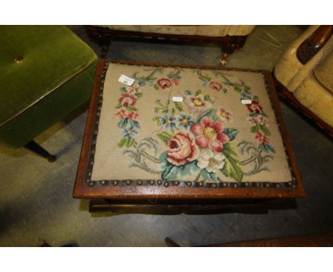 Tapestry sewing box stool and other stool