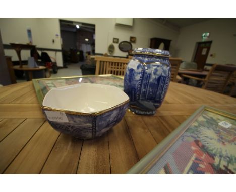 Ringtons tea caddy and bowl