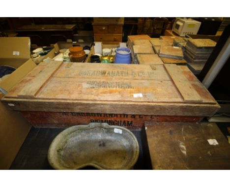 Wooden box and tools