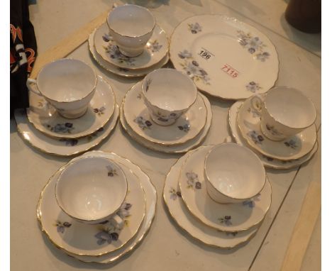 Six service Queen Anne china tea service