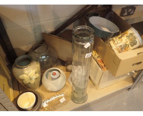 Wind chimes trinket pots early cookery books annuals Observer books glassware pottery etc 