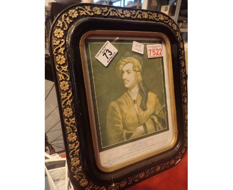 Gesso framed print of Byron 