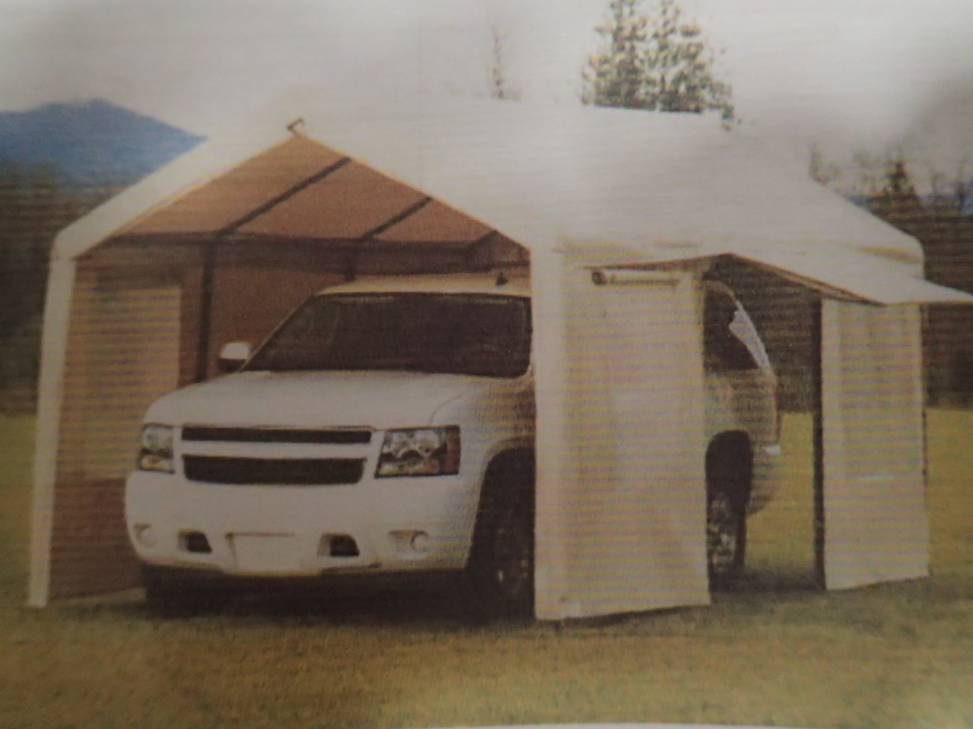 Steel framed canopy 10 x 20ft complete unused and instructions