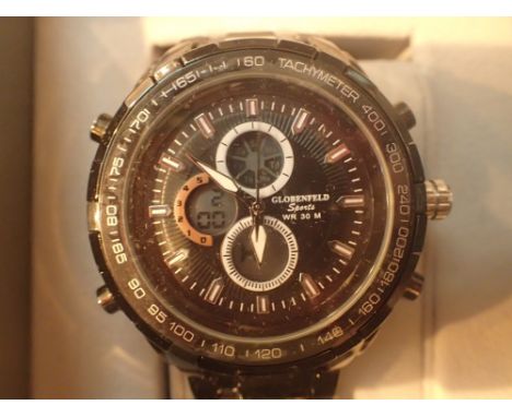 New and boxed old stock Globenfeld wristwatch with ceramic strap