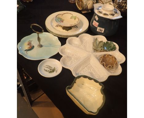 Poole and Wade ceramics including cake plate jelly moulds etc 