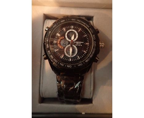 New and boxed old stock Globenfeld wristwatch with ceramic strap
