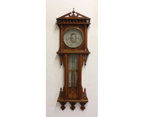 A ROYAL POLYTECHNIC BAROMETER. An elaborate barometer by Joseph Davis &amp; Co. sole manufacturers, Fitzroy works, London, wi