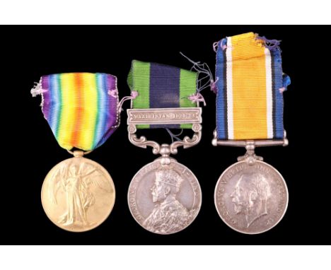 British War and Victory Medals together with an India General Service with Waziristan 1921-24 clasp to Major R C Simpson, 5-1