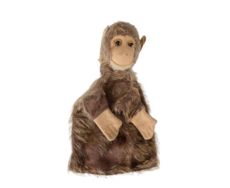 An early 20th Century Farnell Alpha Toys Chimpee hand puppet, 21 cm