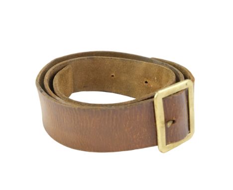 A British Army Pattern 1903 leather belt, bearing Royal Signals unit marks