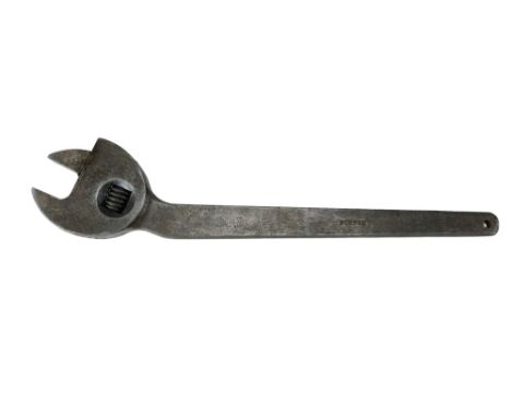 An early 20th Century Clyburn No 7 large adjustable steel spanner, length 49 cm