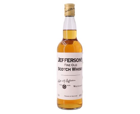 A bottle of Jefferson's Fine Old Scotch Whisky (Whitehaven), 70 cl