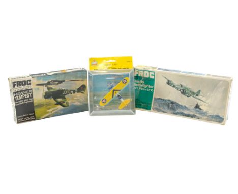 Two Frog model aircraft kits comprising a Hawker Tempest Mk V Series 2 and a Bristol Beaufighter NF1, F6C or TF10 together wi