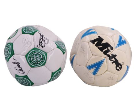 [ Autograph ] A signed Celtic FC football together with a Raith Rovers signed ball