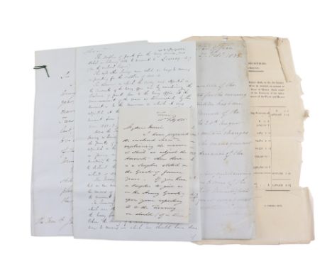 A handwritten letter to the Honourable James Stewart at the War Office from J C Herries, dated 27th February 1835, discussing