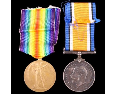 British War and Victory Medals to 34255 Pte R B Holliday, Border Regiment