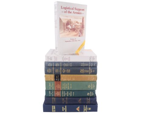 Several volumes of "The United States Army in World War II" published by the Office of the Chief of Military History, US Army