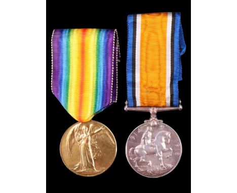 British War and Victory Medals to 242131 Pte R K Wells, Border Regiment