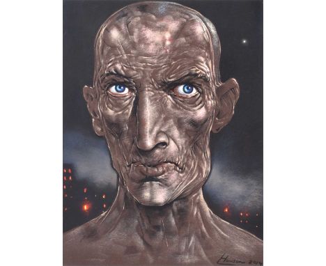 Peter Howson O.B.E. (Scottish 1958-) "Virgil" Signed and dated 2014, pastel.61cm x 46cm (24in x 18in)Thank you to the Peter H