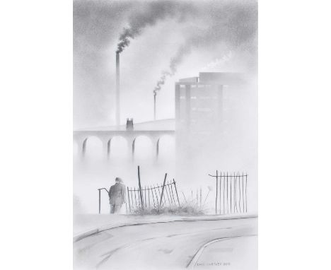 Dave Hartley (British 20th/21st century) "From Lark Hill to St. Mary's" Signed and dated 2011, titled with accompanying poem 