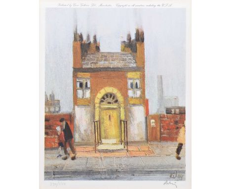 Harold Riley (British 1934-) "The Yellow Door" Signed and numbered 270/550 in pencil in the margin, published by Grove Galler