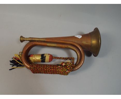 A Brass and Copper Military Bugle 