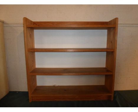 A Pine Four Shelf Open Bookcase, 90cm Wide