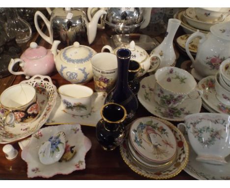 A Tray of Ceramics to Include Royal Worcester, Wedgwood, Aynsley Etc