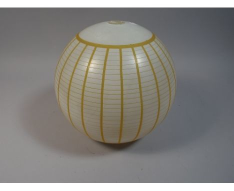 A Vintage Opaque Globular Ceiling Light Shade