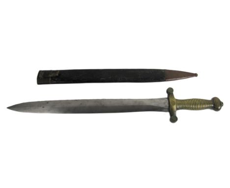 Militaria: - A 19th Century French M1831 Foot Artillery Short Sword, stamped Talabot, Paris, serial number '2775' the brass h