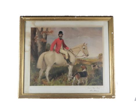 After the Honourable&nbsp;H. Graves  "John Dennis, Master of the Hunt, Galway Blazers," lithograph, plate, approx. 73cms x 85