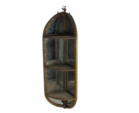 A 19th Century three tier giltwood Corner Bracket Mirror, with finial capital moulded edges, approx. 102cms (40") high. (1) 