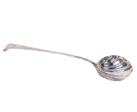 An important Irish 18th Century Provincial&nbsp;silver Ladle,&nbsp;by George Halloran, Limerick, c. 1770, the hook type handl