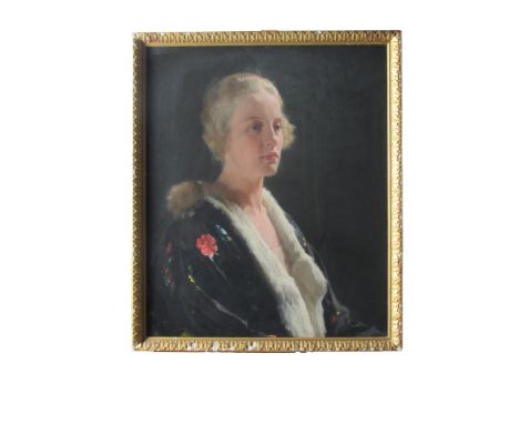 Sir Gerald Festus Kelly, P.R.A. (1879-1972) "Jane XXIV" (Lilian Ryan, the Artist's Wife,) O.O.C., head and shoulder portrait 
