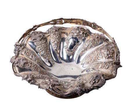 A Gift from the People of&nbsp; Limerick  An important Irish Victorian silver Fruit Basket, the ornate pierced and decorated 