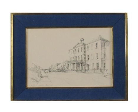 Jeremy Williams, Irish (1943-2015)  "Portabello House, Dublin," pencil sketch, approx. 20cms x 28cms (8" x 11"),&nbsp;signed&