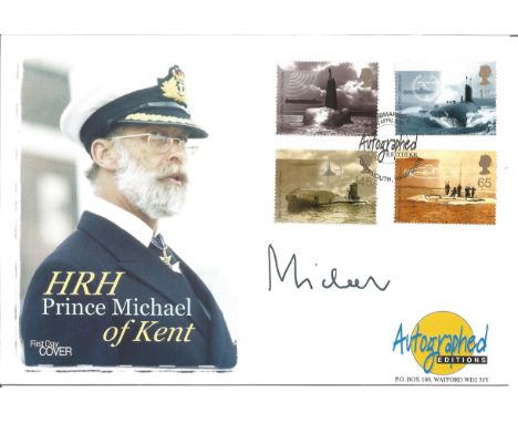 HRH Prince Michael Of Kent Royal Family Signed Autographed Editions First Day Cover. Good Condition. All signed items come wi