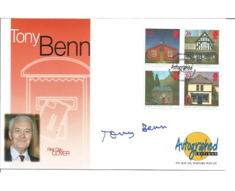 Tony Benn Politician Signed Autographed Editions First Day Cover. Good Condition. All signed items come with our certificate 
