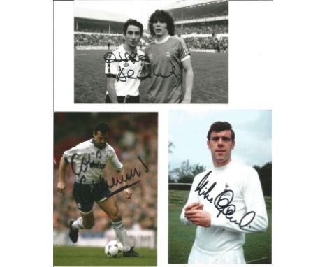 Tottenham Hotspur 11 Signed Photos Ossie Ardiles, Colin Calderwood, Mike England, Alan Gilzean, Chris Hughton, Gary Mabbutt, 