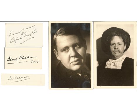 Vintage signed collection. 10+ items. Assorted signature pieces and vintage b/w and sepia photos. Amongst the signatures are 