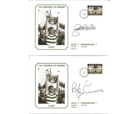 Signed Celtic 1967 Covers, A Lot Of 4 Autographed Commemorative Covers Depicting The 1967 European Cup, Individually Signed B