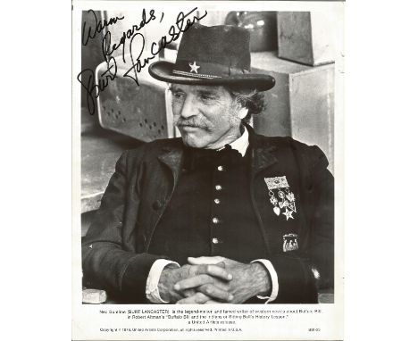 Burt Lancaster signed 10x8 b/w movie still. (November 2, 1913 - October 20, 1994) was an American actor and producer. Initial