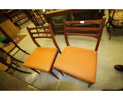 4 Vintage Teak Dining Chairs &amp; 1 other